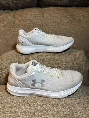 Under Armour Charged Impulse Knit Women’s White/Gray sneakers Size 6.5